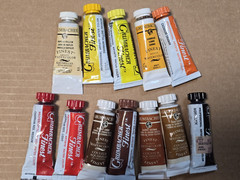 12 tube lot grumbacher finest profesional watercolor paint 16 MIL tubes cadmium