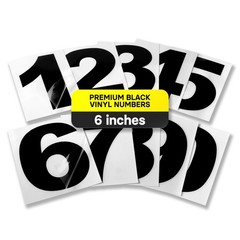 Black Vinyl Numbers 6 Inch, 0-9 | Weatherproof Mailbox Numbers, House Numbers…