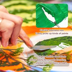 2Pcs Palette Knife Pointed Head, 17.1cm/6.8inch Long Palette Knives
