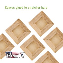 US Art Supply 3″ x 3″ Mini Professional Primed Stretched Canvas 72-Mini Canvases