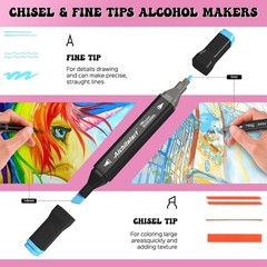 120 Colors Alcohol Markers Set, Dual Tip Art Markers with Case, Premium Artis…