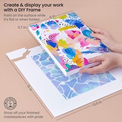 Arteza DIY Foldable Canvas Frame | Mixed Media | 8 x 11 – 20 Sheets