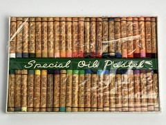 Vintage 1970’s Guitar Oil Pastel Crayons Set 48 colors 155 Excellent Japan
