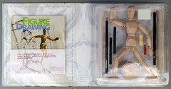 Wood Articulated Artist Model 9″ Figure Drawing Studio Book Pastels Charcoal NIB