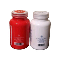 Mondo Llama Acrylic Paint Satin Finish Red Chili Pepper & White Snow Flurry 8 oz