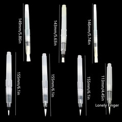 6pcs Artist Ink Water Brush Pen Set Watercolor Calligraphy Painting Drawing UK