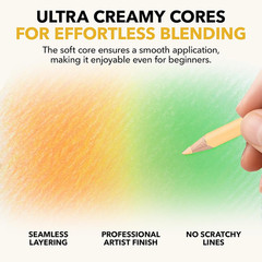 Castle Art Supplies 72 Summer Colored Pencils Set | Wax-Based Pencils with Soft,