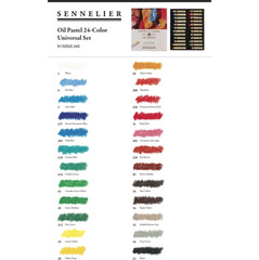 Sennelier Oil Pastel Set – Assorted Colors, Set of 24