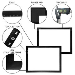 B4/a3s Artist Tracing Light Box Copy Tableusb Power Dimmerable 6000 Lux Lock But
