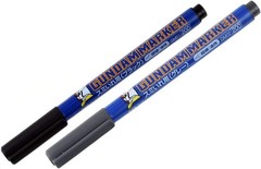 2 Pack Black and Gray Fine Line Markers Set Drawing Detailing Models