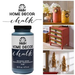 Home Decor Chalk Furniture Acrylic Craft Paint Rich Black 16 oz Bottle Art
