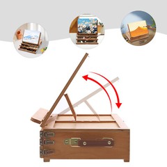 Adjustable Storage Box Easel,Painting Board Stand with Drawers,Storage Box Easel