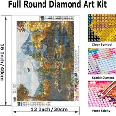 Countryside Diamond Art Kits for Adults, 12×16 inches,