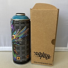 Montana Colors Limited Edition Signed Apex Turquoise Blue Spray Paint Can 2010