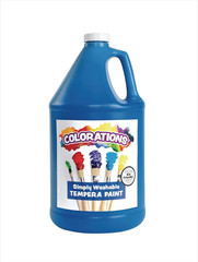 Paraben-Free Washable Tempera Paint for Kids – 1 Gallon Value Size, Vibrant Blue