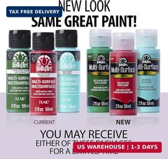 FolkArt Multi-Surface Paint in Assorted Colors (2 oz), 2908, Real Brown