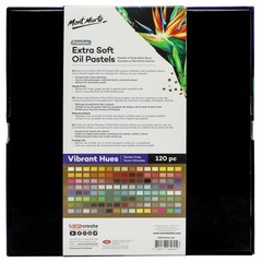 Extra Soft Oil Pastels 120pc Assorted Bright Colors Buttery Art Blending