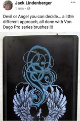 “Real Hair” PREMIUM # 3 PROFESSIONAL Scrolling Pinstriping Brush – “Now Public”