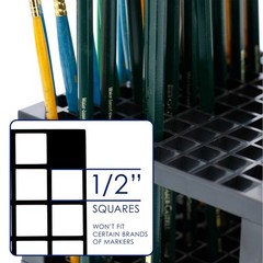 96 Hole Black Marker Holder Easy Assembly Organizer for Art Supplies
