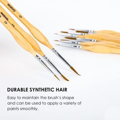 Grabie Paint Brush Set, 11 Pcs Miniature Brushes for Fine 11, Various
