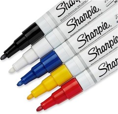 Fine Point Paint Markers, Set of 5, Assorted Colors