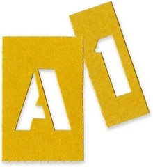 Chartpak, CHA01550, Painting Letters/Numbers Stencils, 35 / Set, Yellow