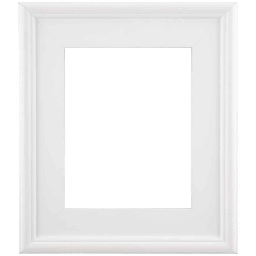 Creative Mark Plein Air Style Frame, White, 6×6-2.75″ Wide Moulding with 1/2″…