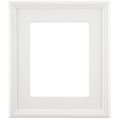 Creative Mark Plein Air Style Frame, White, 6×6-2.75″ Wide Moulding with 1/2″…