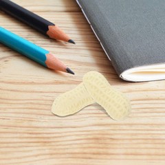25pcs Peanut Eraser Funny Decorations Students Erasers 1.5X3.7CM, As Shown
