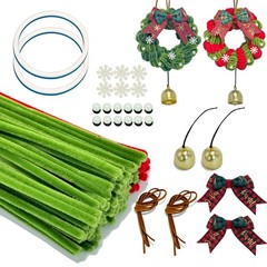 TINLOK Christmas DIY Crafts Kit – 159 Pcs Wreath 7.1 Inches, Multicolor