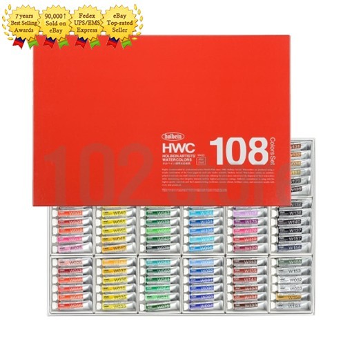 Holbein Watercolor Set 5ml – 108 Colors