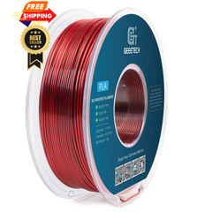 Geeetech Silk PLA Filament 1.75mm 1.75 millimeters, 1kg Dual Color Black-red