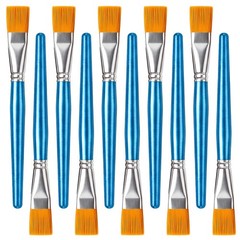 10 Pcs Flat Paint Brushes,1 Inch Craft Paint Brushes, Large Acrylic Paint Bru…