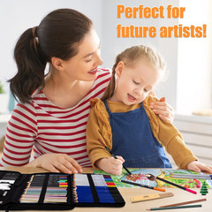 Art Supplies Drawing Pencils Set – 76 Pack Pro Sketching Kit with Sketchbook & W