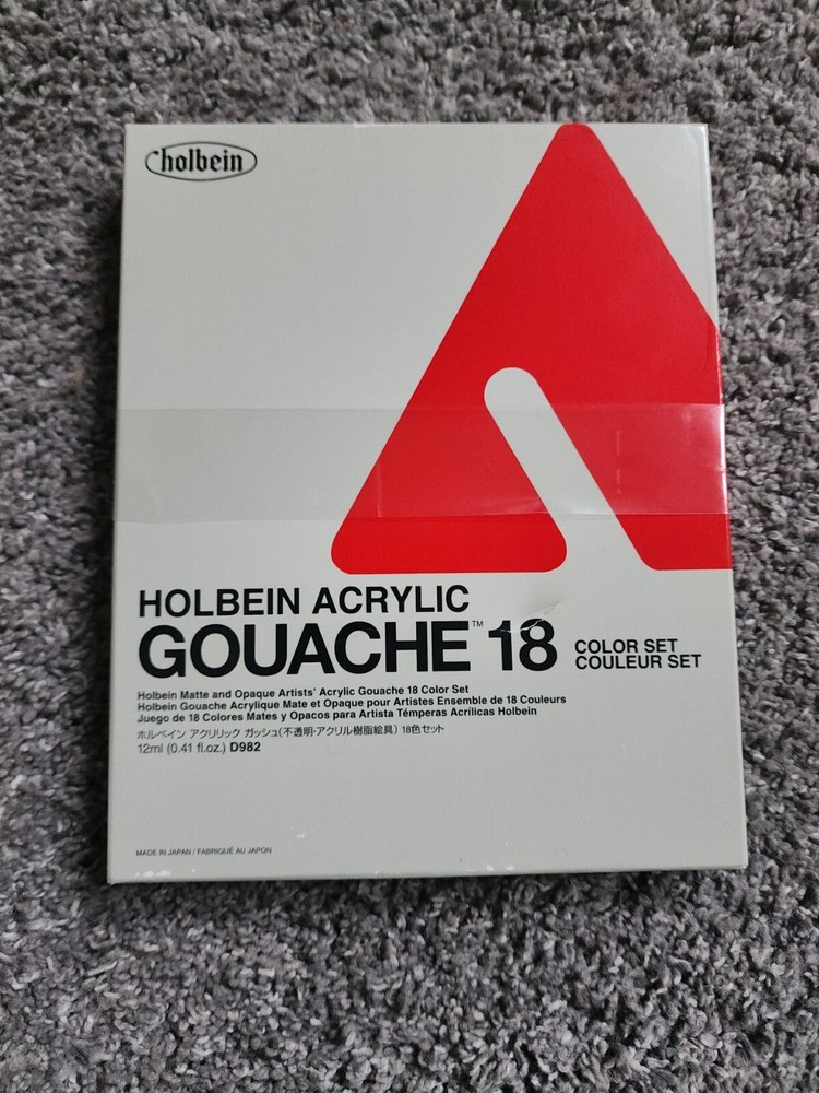 Holbein Matte & Opaque Artist Acrylic Gouache 18 Color Set