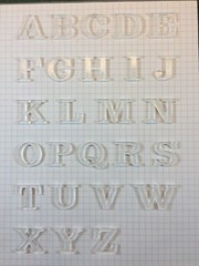 1″ High Laser Cut Letters- 1/8″ Plastic Ready To Paint, Peal & Stick