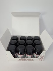 (12) 1 Oz Bottles Of Angelus Acrylic Leather Black Paint New