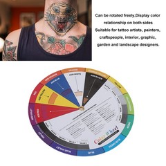 13cm Tattoo Color Wheel Chart Prevent Discoloration Mixing Guide
