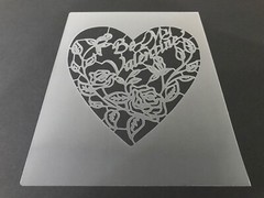 Valentines #14 Stencil 10mm or 7mm Thick, Crafts, Heart, Love, Cupid, Card