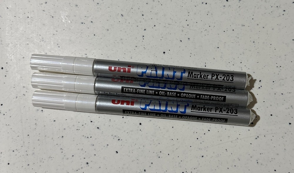 Uni-Paint 63723-PX-203 extra-fine tip permanent paint marker 3 each – SILVER