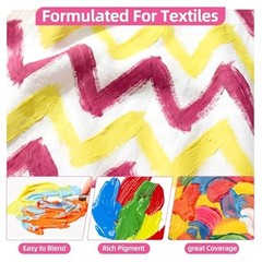 Fabric Paint Set 26 Colors 1oz Bottles Non Toxic Washable For Clothes Tote