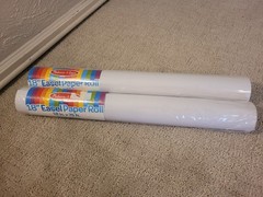 Lot Of 2 pack of Melissa & Doug Tabletop Easel Paper Roll (18 inches x 75 feet)