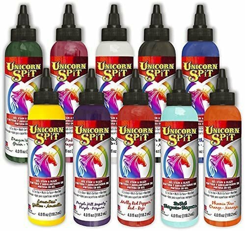 Unicorn Spit Gel Stain and Glaze in One, 4 Ounce each – 10 Paint Collection