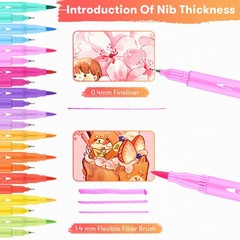 Art Supplies for Adults Kids 72 Colors Dual Tip Brush Fine Tip Markers Art Ki…