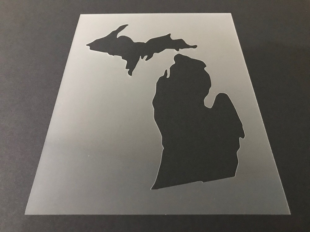 Michigan #1 Stencil 10mm or 7mm Thick, States, College, Outline, Crafts