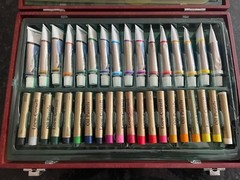 Vintage Loew Cornell Art Set Case Paint Acrylic & Oil Pastels