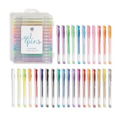 Metallic Gel Pens, Set of 30, Assorted Point Sizes, 30 Count (Pack of 1)