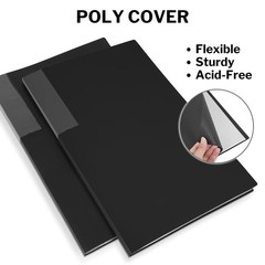 11×17 Presentation Binder with 24 Clear Sleeves, Acid-Free Portfolio Folder