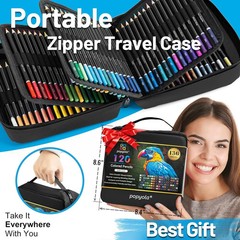 136 PCS Colored Pencils Set for Adult Coloring Books, 120 Colored Pencils with S