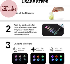 Glow in the Dark Jelly Gouache Paint Set, 6 Colors 23Ml, Jelly Cup Design, Trave